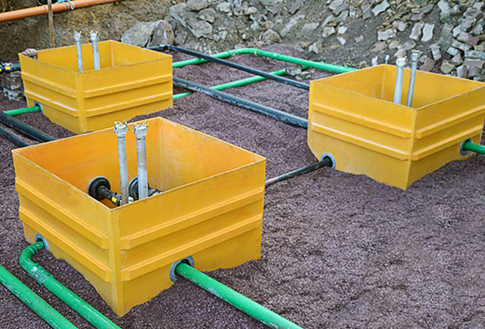 Fibrelite Tank Sumps with KPS Double Wall Piping